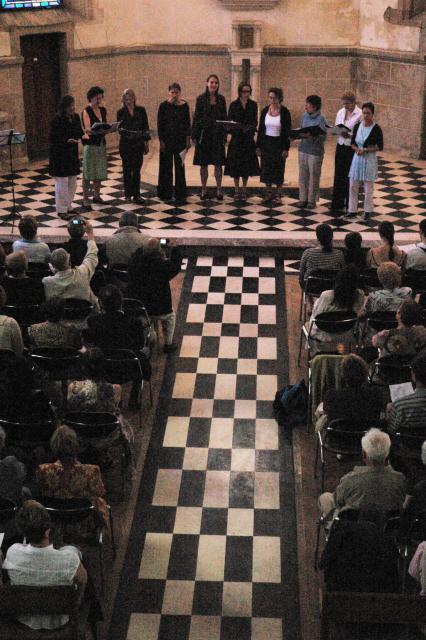 In the chapel from the balcony