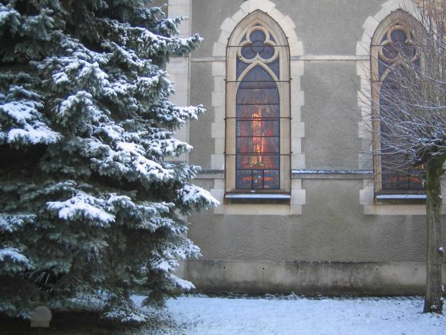 View of the chapel in winter