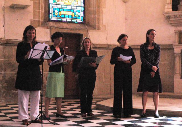 The choir during the concert